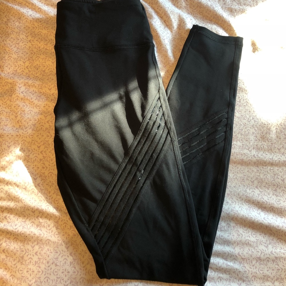 Black mesh leggings